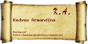 Kedves Armandina névjegykártya
